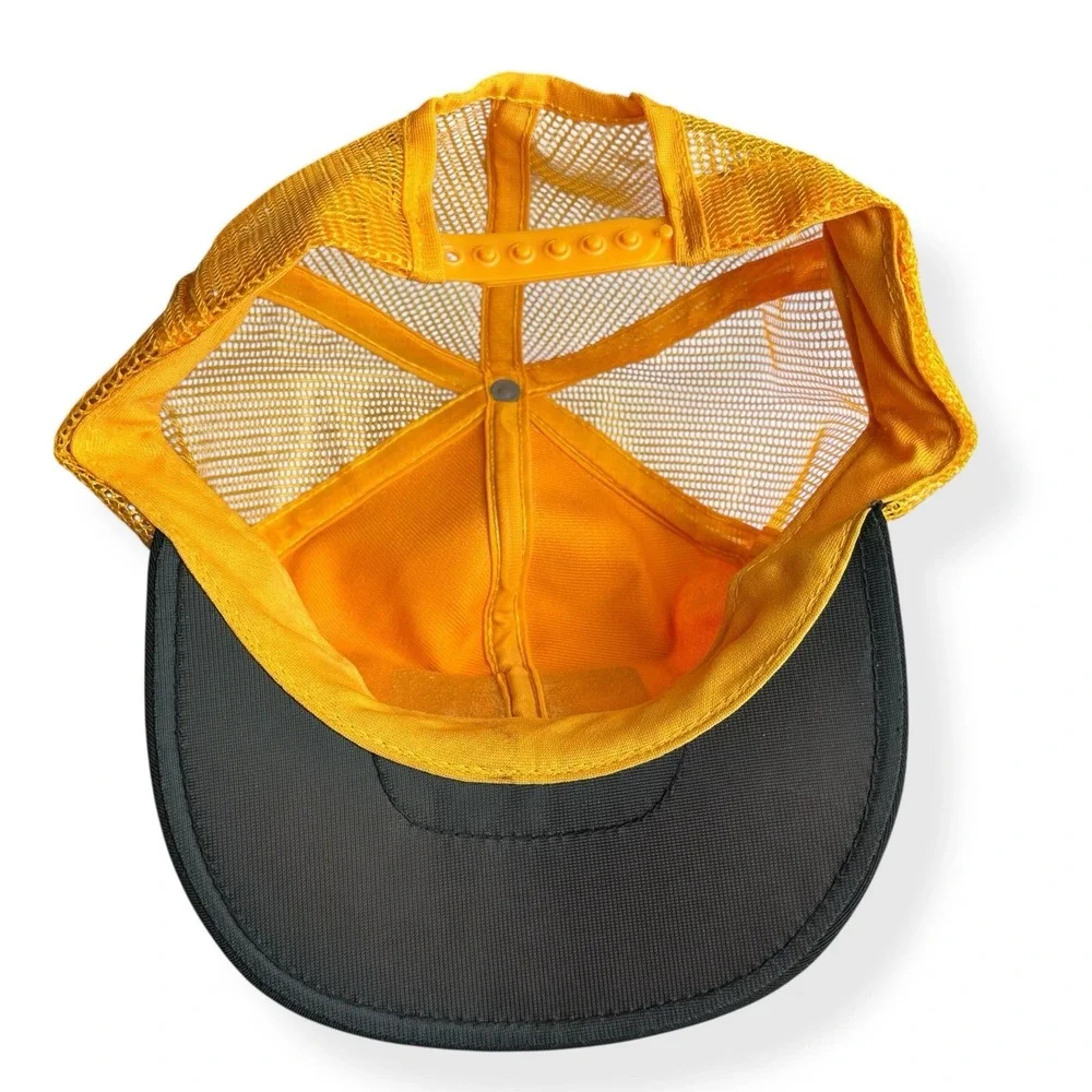 Vintage‎ Sure Plus Truck Mirrors Hat Gold Leaf Mesh Snapback Trucker Cap 80s